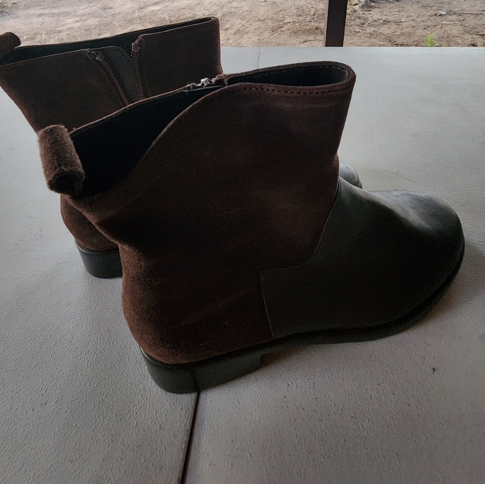 Brown Leather & Suede Boots